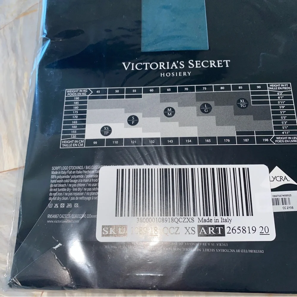 VS VERY SEXY‎ Crystal Signature Thigh Highs XS Deepest Green